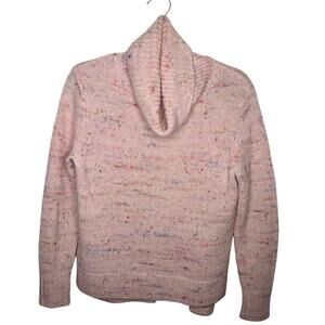 BANANA REPUBLIC / pink speckled fluff alpaca wool blend turtleneck sweater / XS